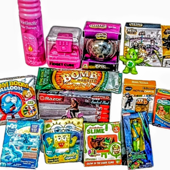 Assorted Lot Of Zuru Mini Brands Nickelodeon Toys, TMNT, Fidget Cube Toy Bundle - Picture 2 of 2